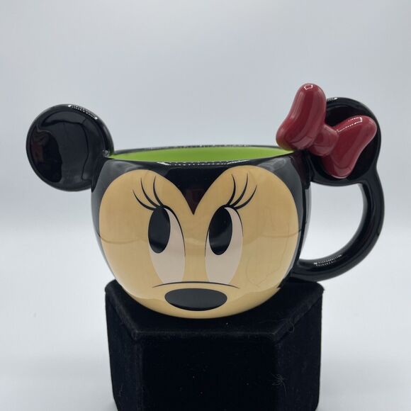 Disney Minnie Mouse Ears & Face Signature Bow Coffee/Tea Mug Genuine - Picture 4 of 12
